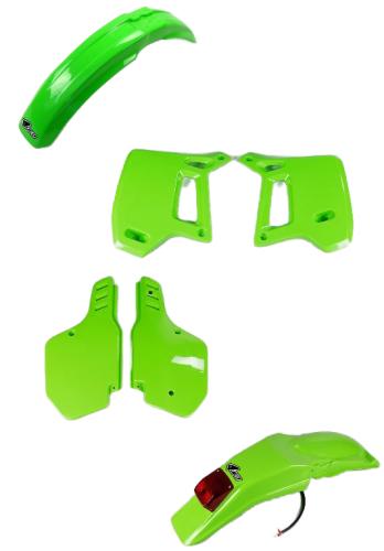 Verkleidungssatz Plastiksatz plastic kit passt an Kawasaki Kdx 200 90-94 grn