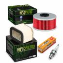 Wartungssatz �lfilterset Z�ndkerzen spark splug passt an Yamaha Xs 400 Dohc