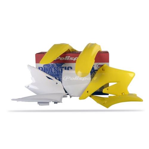 Verkleidungssatz Plastiksatz plastic kit passt an Suzuki Rmz 250 04-06 wei�-gelb