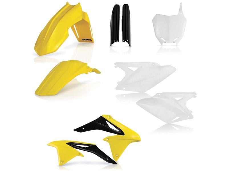 Verkleidungssatz Plastiksatz plastic kit passt an Suzuki Rmz 250 2018 wei-gelb