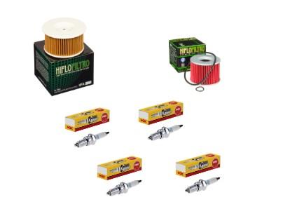 Wartungssatz �lftilterset Z�ndkerzen spark splug passt an Kawasaki Z 400 F 84 Z