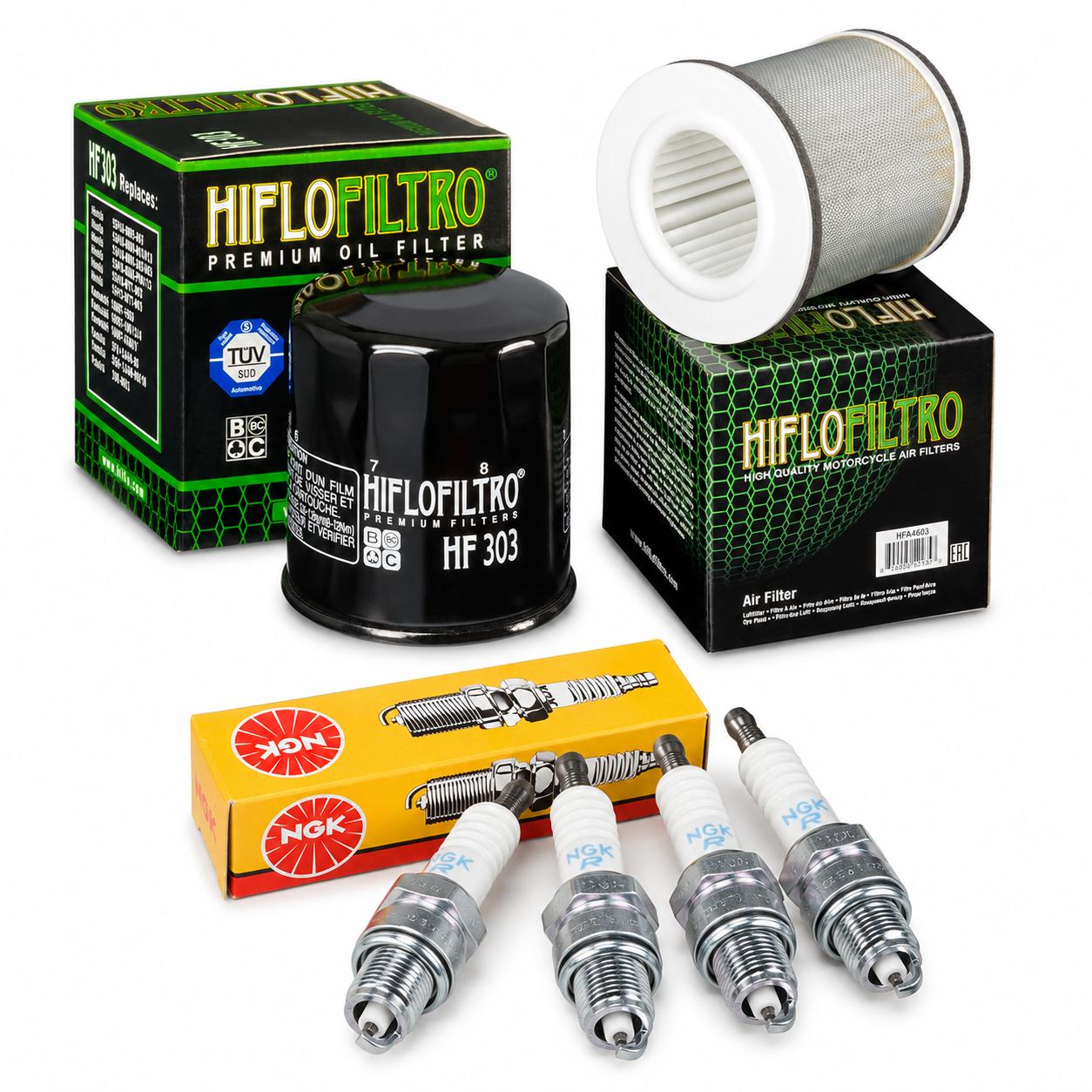 Wartungssatz �lfilterset Z�ndkerzen spark splug passt an Yamaha Xj 600 Nn Nh S