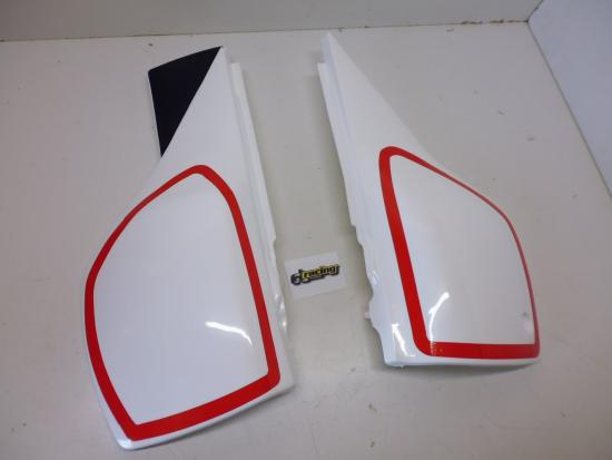 Seitendeckel Seitenverkleidung side panels passt an Yamaha Tt 600 84-92 wei�-rot