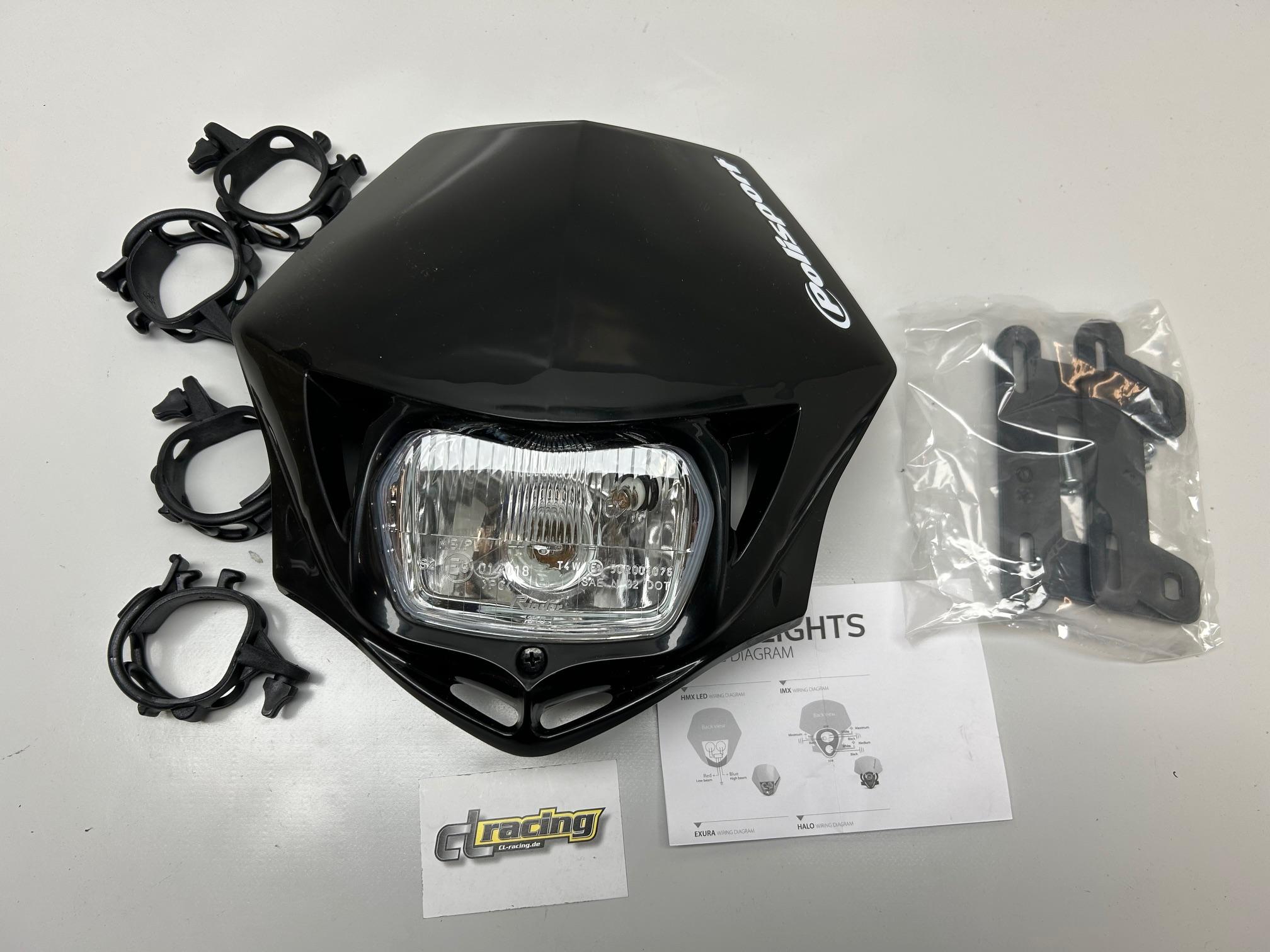  Polisport Mmx Lichtmaske Lampenmaske Headlight Enduro Motorrad Moped Sw 2. Wahl