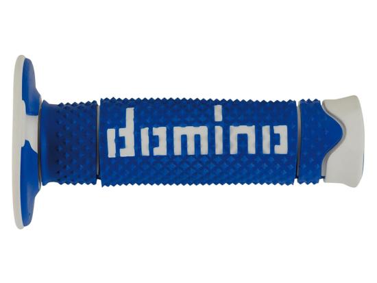 Domino Griffgummis Lenkergriffe Nut rubber grip Enduro Mx Motocross Quad blau-gr
