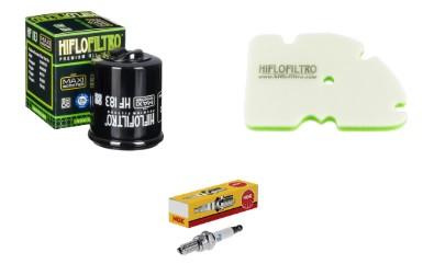Wartungssatz �lfilterset Z�ndkerze spark splug passt an Piaggio X8 125 Lc Ac 200