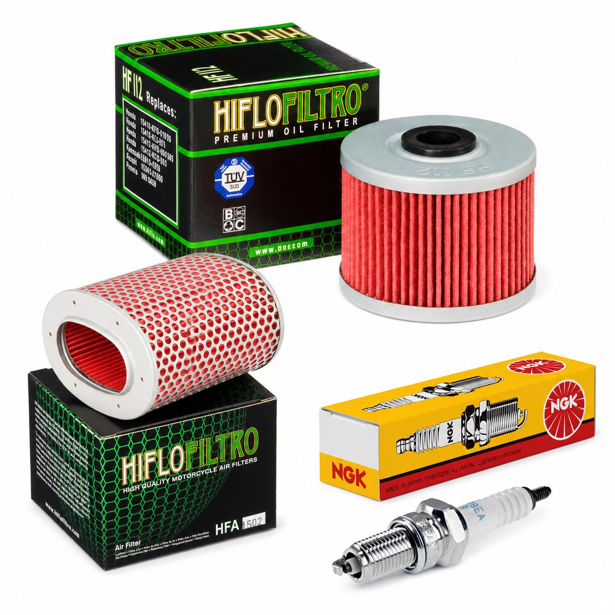 Wartungssatz �lfilterset Z�ndkerze spark splug passt an Honda Gb Tt Xbr 500 S