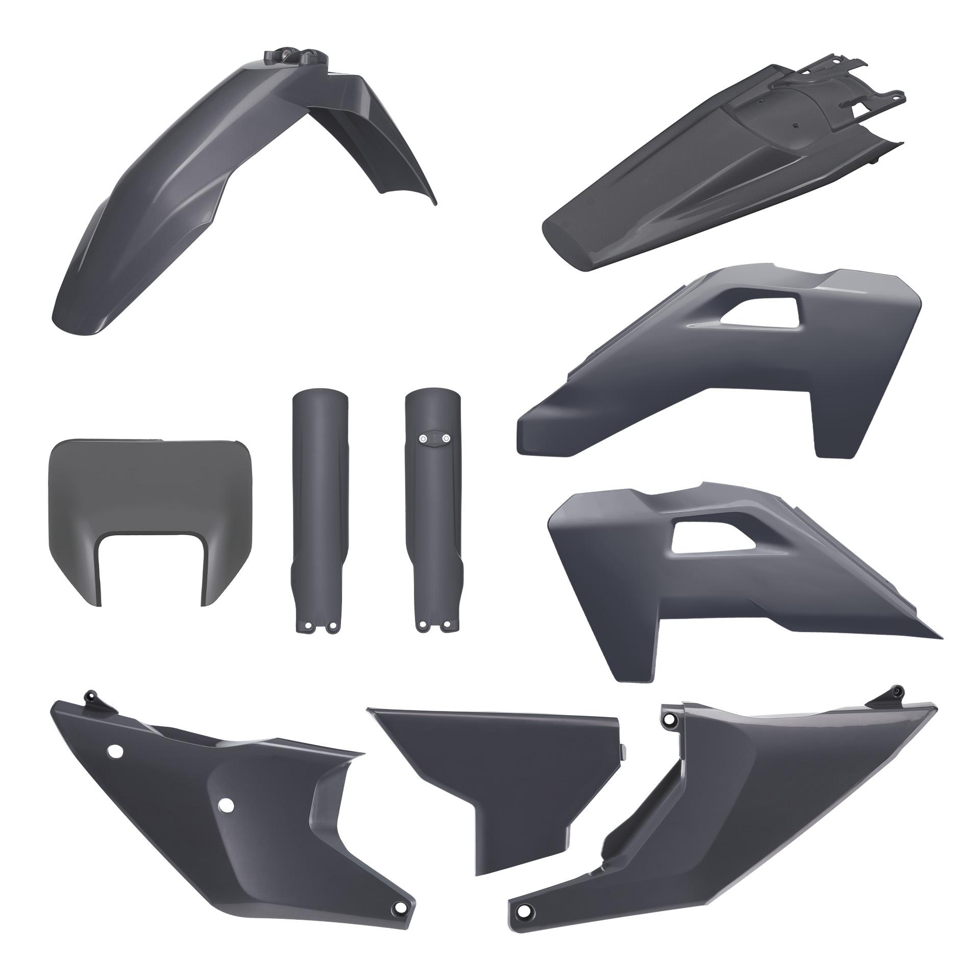 Verkleidungssatz Plastiksatz plastic kit passt an Husqvarna Fe 250 350 Te i grau