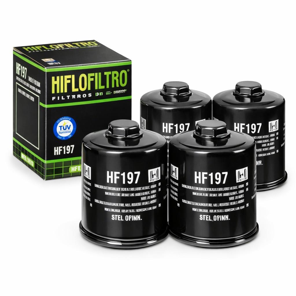 4x Hiflo HF197 �lfilter oilfilter passt an  Aeon Cobra 350 09-15 Gd 250 Gv T-Rex