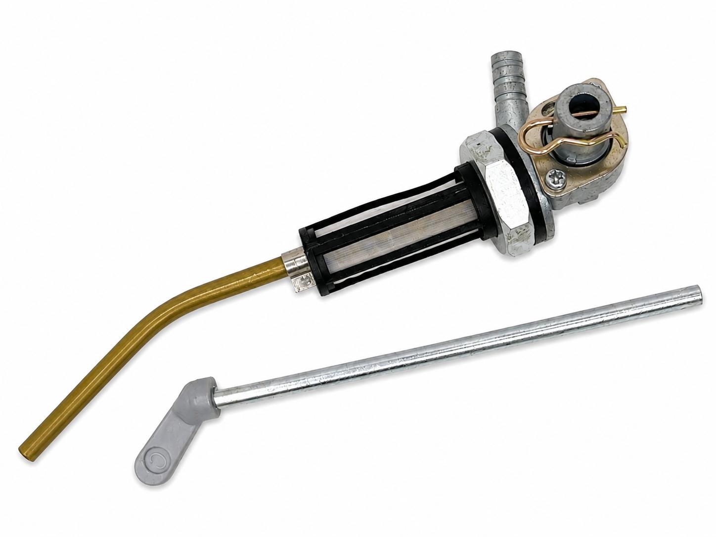 Benzinhahn fuel cock with lever passt an Vespa P Px 80 125 150 200 Pk 50 80 100