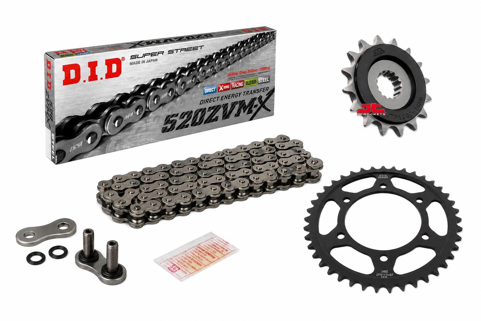 Kettensatz Jt-Sprockets 16x40 Kettenrad Ritzel passt an Ktm Duke Supermoto 690 