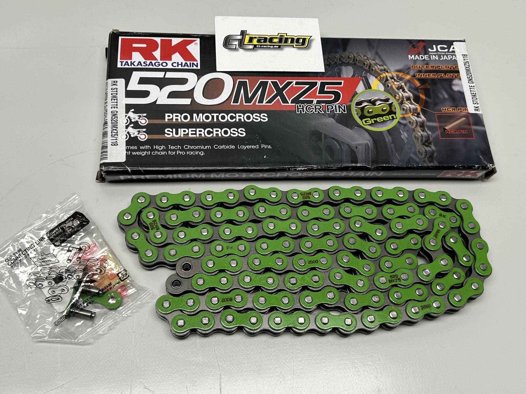 RK 520 MXZ5 118 Kette offen mit Clipschloss chain Motorrad Enduro Cross Kx Kxf Kmx