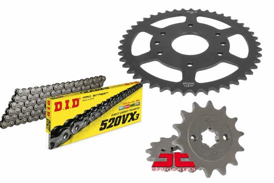 Kettensatz Jt-Sprockets 14x45 Kettenrad Ritzel passt an Ktm Duke 125 14-21 Rc A